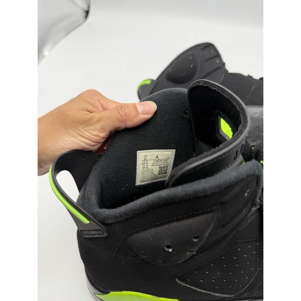 Nike Air Jordan 6 VI Retro Black/Electric Green CT8529-003 Men's Size 12 - READ